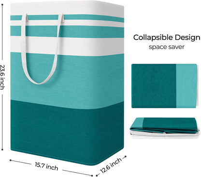 Laundry Basket Hamper, 75L Collapsible Clothes Storage, Grey | Freestanding Clothes Hampers, Foldable design, with Easy Carry Handles, For Laundry, Bedroom, Dorm, Clothing, Towels, Toys