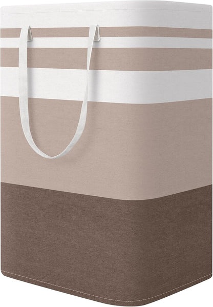 Laundry Basket Hamper, 75L Collapsible Clothes Storage, Grey | Freestanding Clothes Hampers, Foldable design, with Easy Carry Handles, For Laundry, Bedroom, Dorm, Clothing, Towels, Toys
