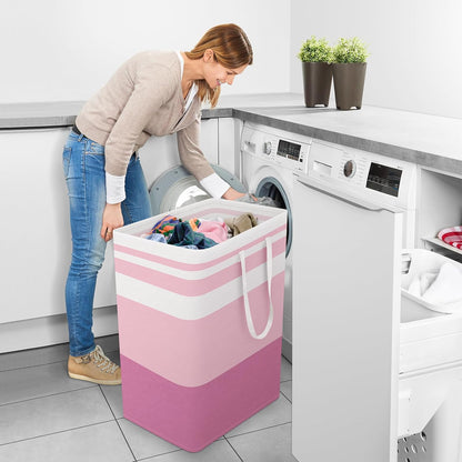 Laundry Basket Hamper, 75L Collapsible Clothes Storage, Grey | Freestanding Clothes Hampers, Foldable design, with Easy Carry Handles, For Laundry, Bedroom, Dorm, Clothing, Towels, Toys
