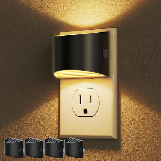 Night Light, Night Lights Plug into Wall, Adjustable, 3000K | 3 Level Brightness Adjustable Night Light, Dusk to Dawn Sensor, Nightlights for Adults, Bedroom, Bathroom, Hallway, 2 packs