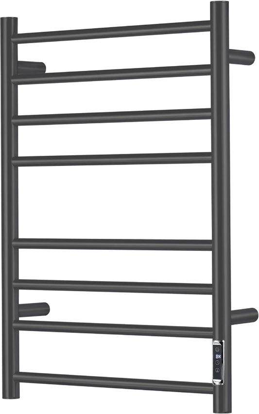 Electric Towel Rack with Voice Control for Alexa & Google Home,TUYA - Wall-Mounted Bathroom Heating Towel Warmer,Plug-in,Stainless Steel Material,16.54x23.62x5.51 in,Gold，4 Bars