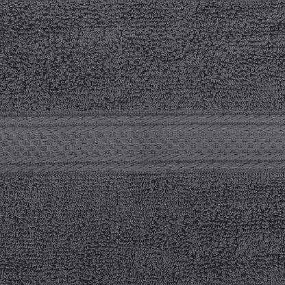 6 Pack Premium Hand Towels, 16x28 in, 600 GSM Cotton, Grey