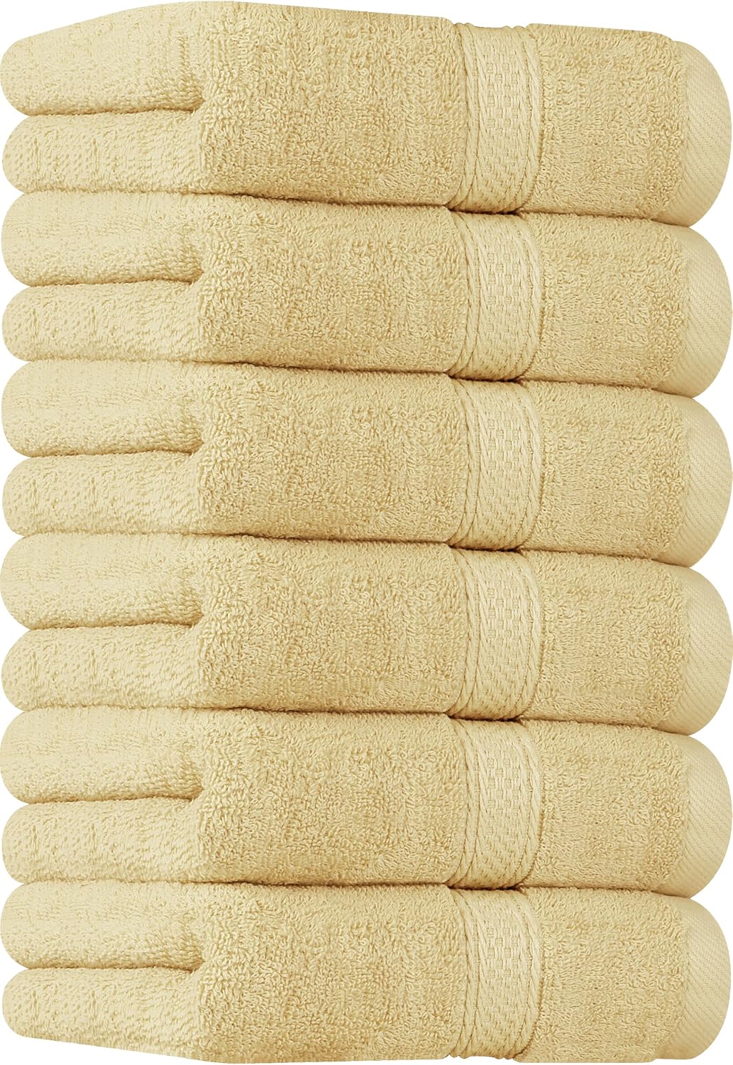6 Pack Premium Hand Towels, 16x28 in, 600 GSM Cotton, Grey