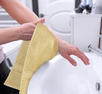 6 Pack Premium Hand Towels, 16x28 in, 600 GSM Cotton, Grey