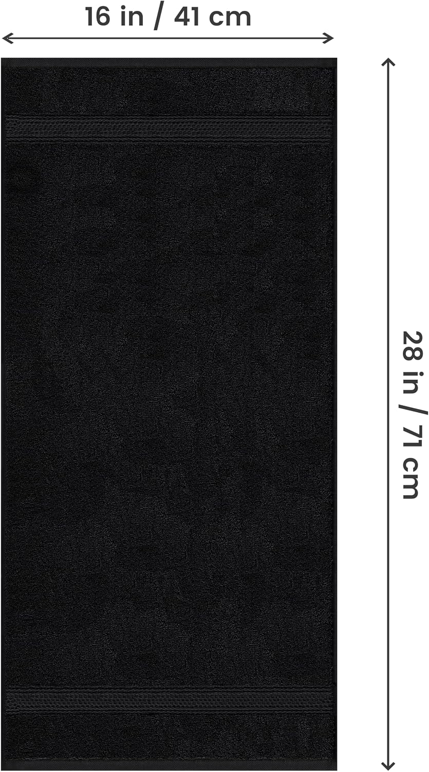 6 Pack Premium Hand Towels, 16x28 in, 600 GSM Cotton, Grey