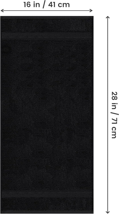 6 Pack Premium Hand Towels, 16x28 in, 600 GSM Cotton, Grey