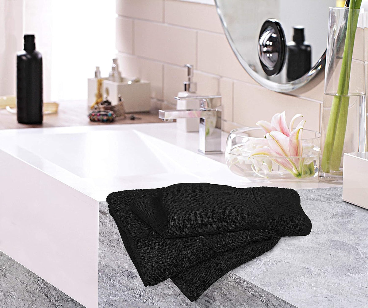 6 Pack Premium Hand Towels, 16x28 in, 600 GSM Cotton, Grey