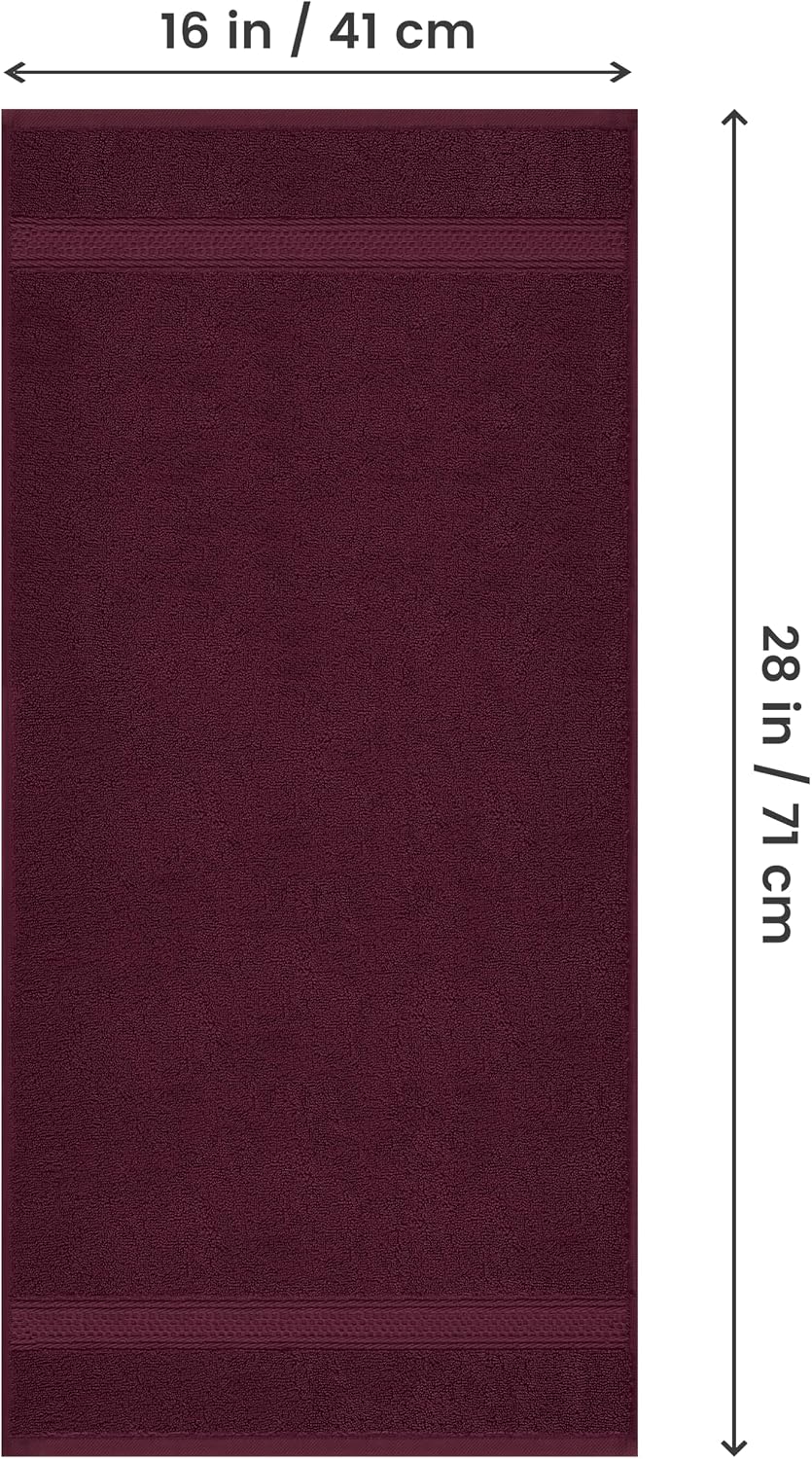 6 Pack Premium Hand Towels, 16x28 in, 600 GSM Cotton, Grey