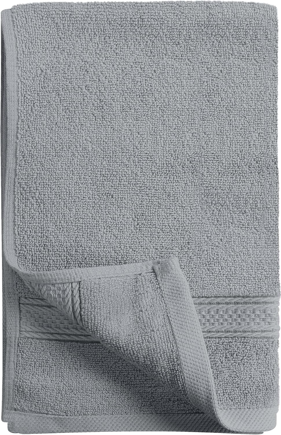 6 Pack Premium Hand Towels, 16x28 in, 600 GSM Cotton, Grey