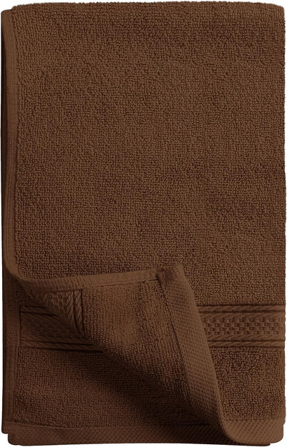 6 Pack Premium Hand Towels, 16x28 in, 600 GSM Cotton, Grey