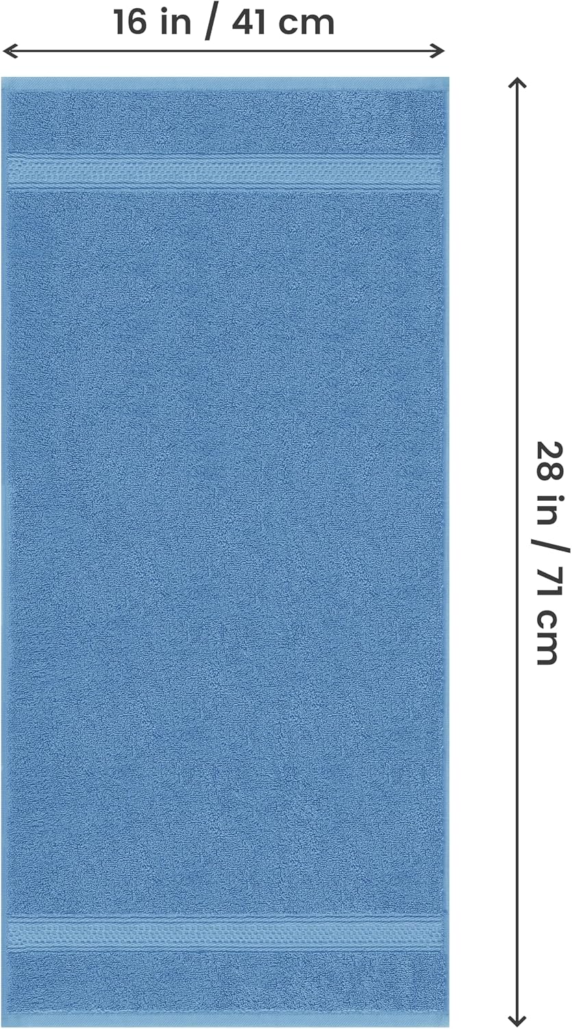 6 Pack Premium Hand Towels, 16x28 in, 600 GSM Cotton, Grey