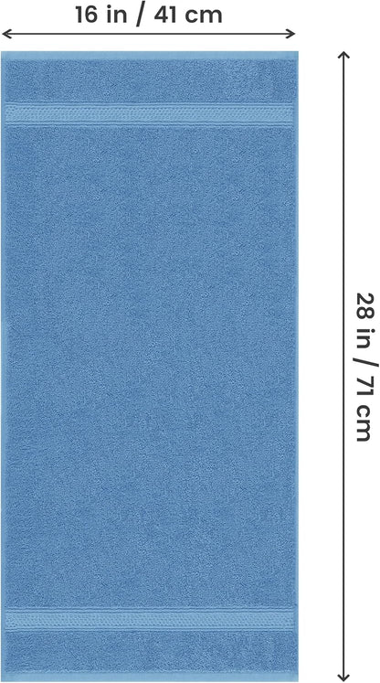 6 Pack Premium Hand Towels, 16x28 in, 600 GSM Cotton, Grey