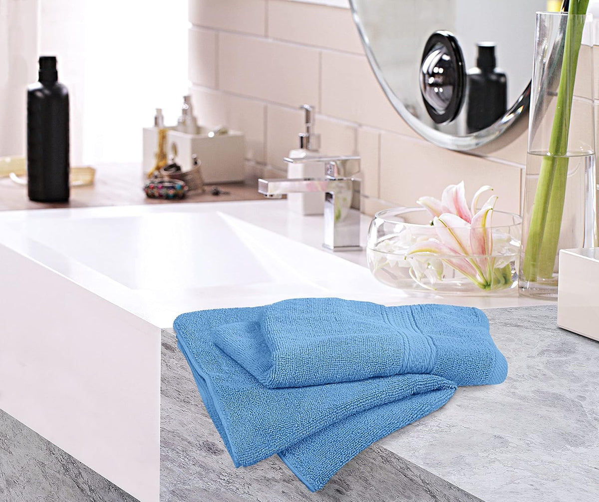 6 Pack Premium Hand Towels, 16x28 in, 600 GSM Cotton, Grey
