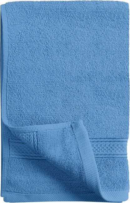 6 Pack Premium Hand Towels, 16x28 in, 600 GSM Cotton, Grey