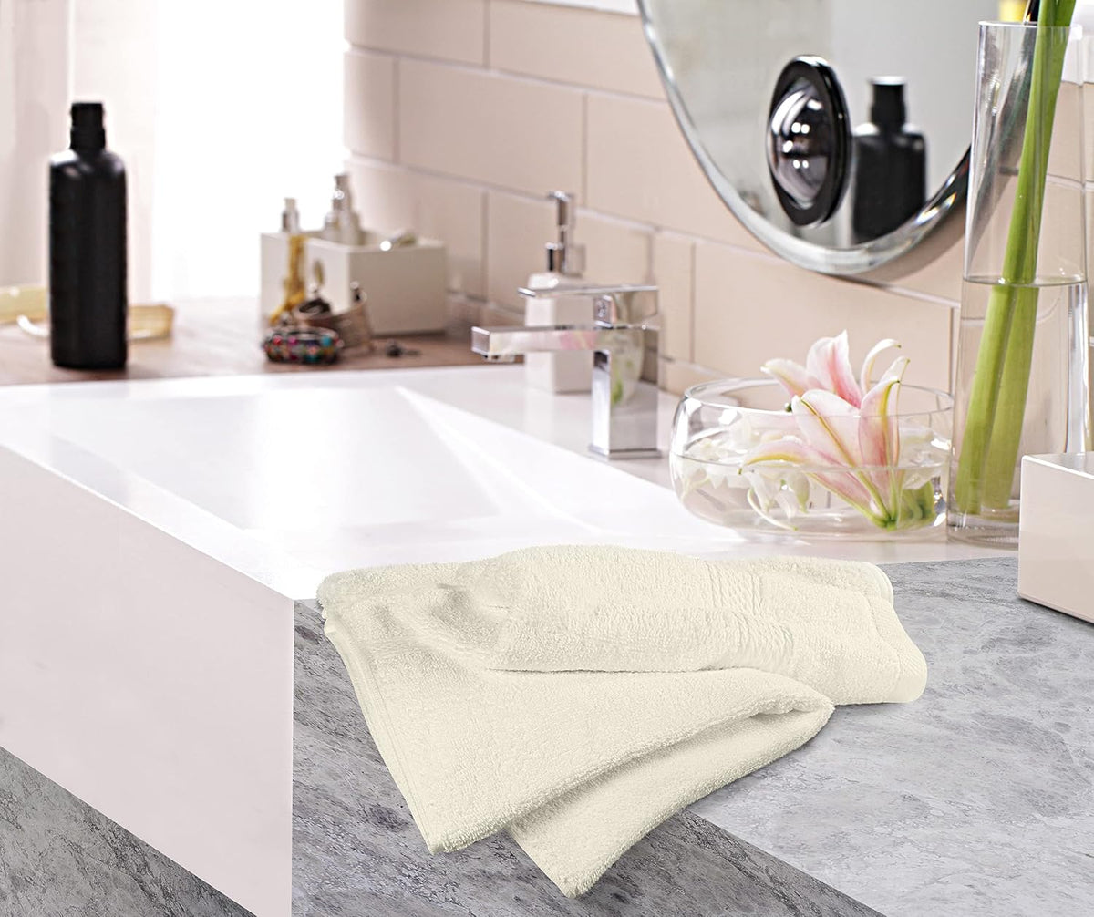 6 Pack Premium Hand Towels, 16x28 in, 600 GSM Cotton, Grey