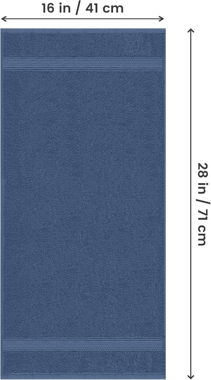 6 Pack Premium Hand Towels, 16x28 in, 600 GSM Cotton, Grey