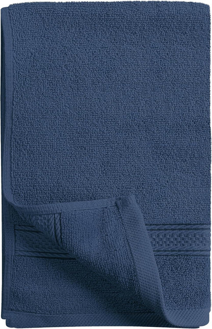 6 Pack Premium Hand Towels, 16x28 in, 600 GSM Cotton, Grey