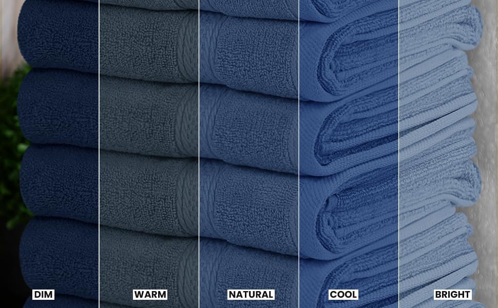 6 Pack Premium Hand Towels, 16x28 in, 600 GSM Cotton, Grey