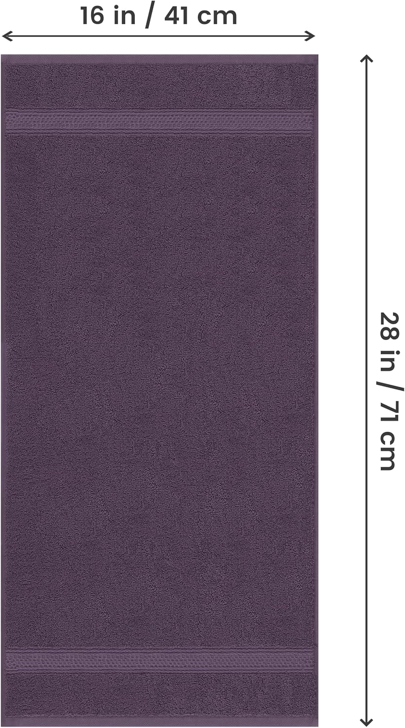 6 Pack Premium Hand Towels, 16x28 in, 600 GSM Cotton, Grey