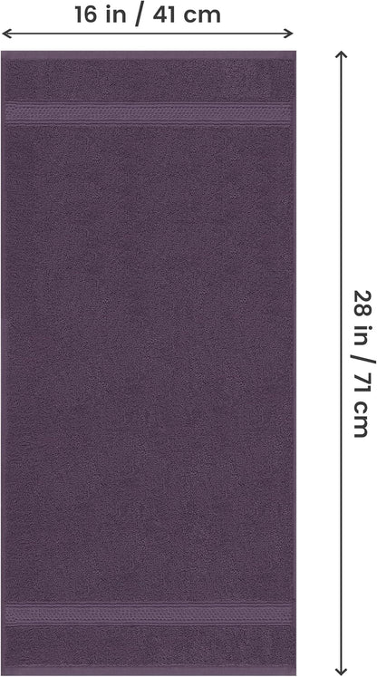 6 Pack Premium Hand Towels, 16x28 in, 600 GSM Cotton, Grey