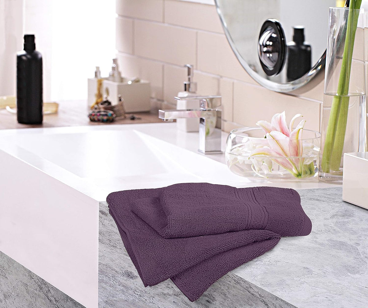 6 Pack Premium Hand Towels, 16x28 in, 600 GSM Cotton, Grey