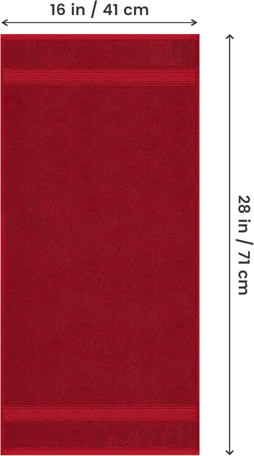 6 Pack Premium Hand Towels, 16x28 in, 600 GSM Cotton, Grey