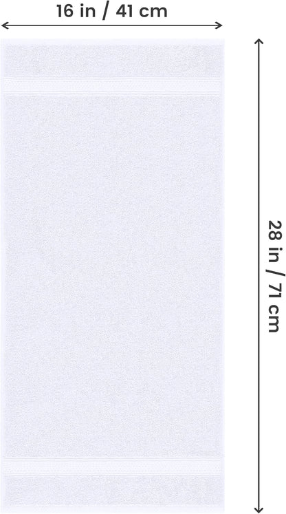 6 Pack Premium Hand Towels, 16x28 in, 600 GSM Cotton, Grey