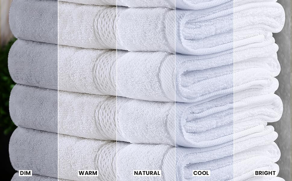 6 Pack Premium Hand Towels, 16x28 in, 600 GSM Cotton, Grey