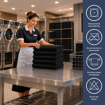 6 Pack Premium Hand Towels, 16x28 in, 600 GSM Cotton, Grey