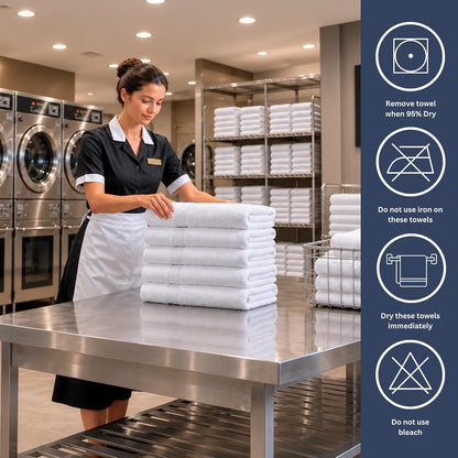 6 Pack Premium Hand Towels, 16x28 in, 600 GSM Cotton, Grey