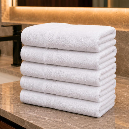 6 Pack Premium Hand Towels, 16x28 in, 600 GSM Cotton, Grey