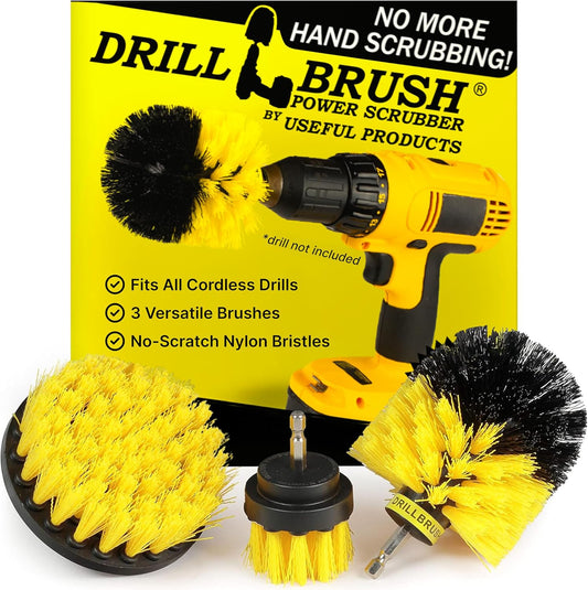 Attachment Set for Bathroom, Tile & Grout Cleaning | Power Scrubber Brush Kit for Bathtub & Shower - All-Purpose Household Cleaning Brushes for Drill - Electric Grout Cleaner Kit