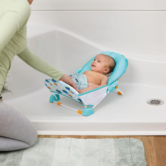 Disney Baby Nemo Foldaway 2-Position Baby Bath Seat, Adjustable Support for Sink or Bathtub, Ages 0-6 Months up to 20 Pounds, Machine-Washable Sling