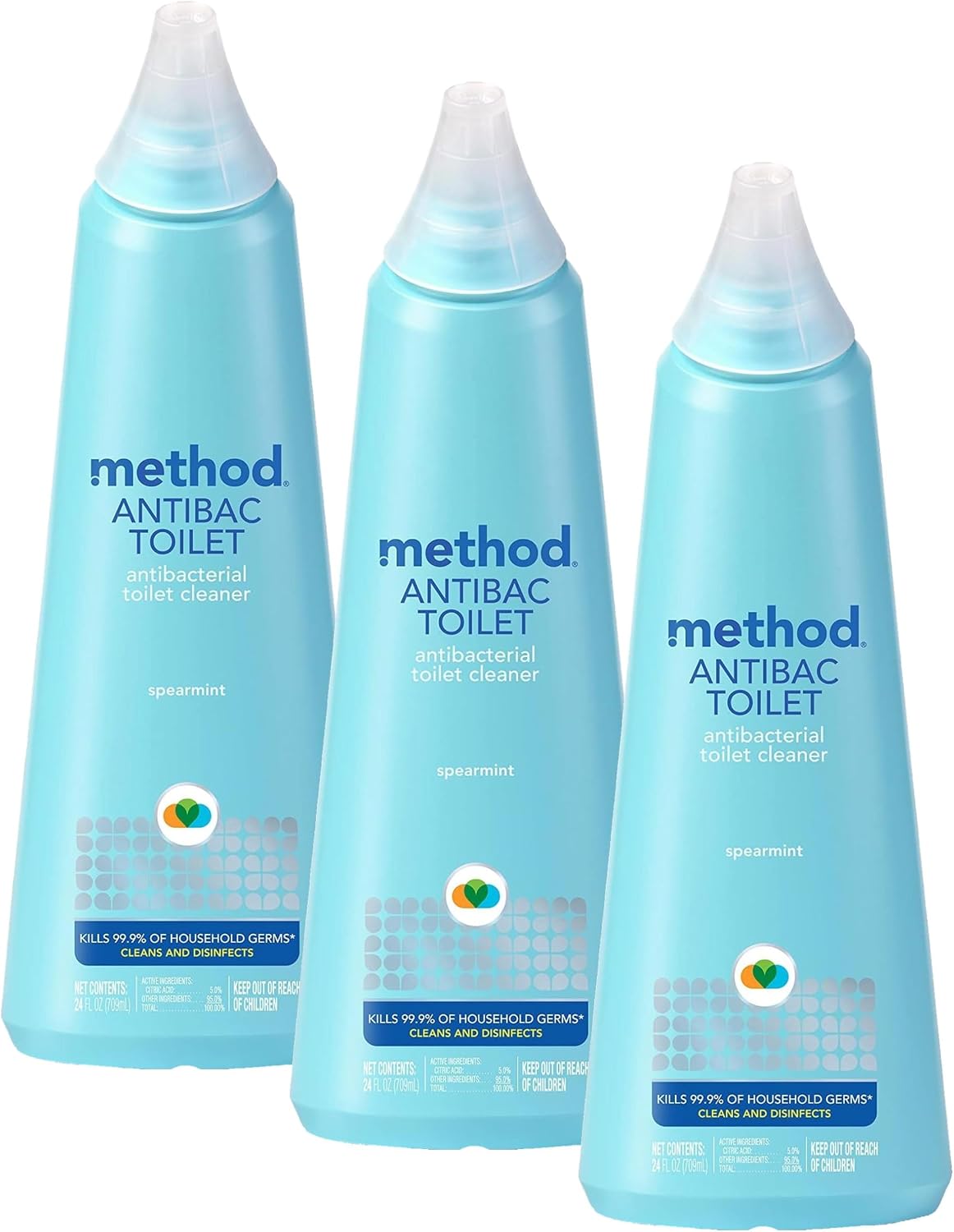 Antibacterial Toilet Bowl Cleaner, Spearmint, Kills 99.9% of Household Germs, 24 Fl Oz