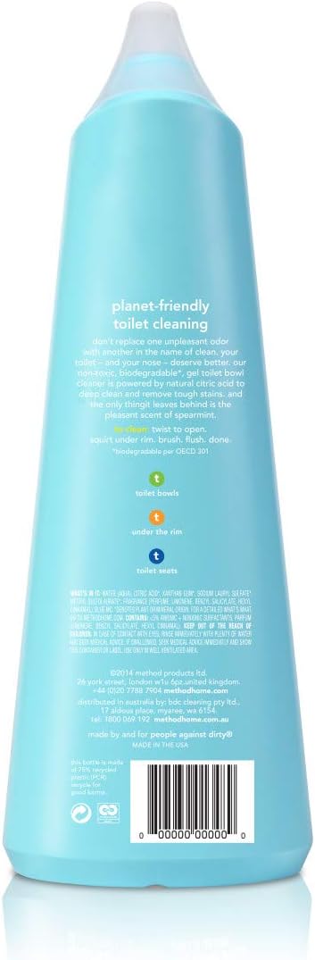 Antibacterial Toilet Bowl Cleaner, Spearmint, Kills 99.9% of Household Germs, 24 Fl Oz