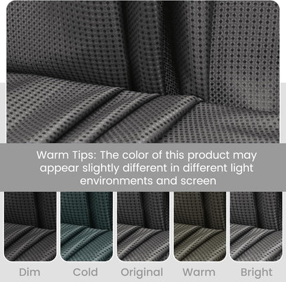No Hook Waffle Shower Curtain with Snap in Liner Set, 71x74, Grey