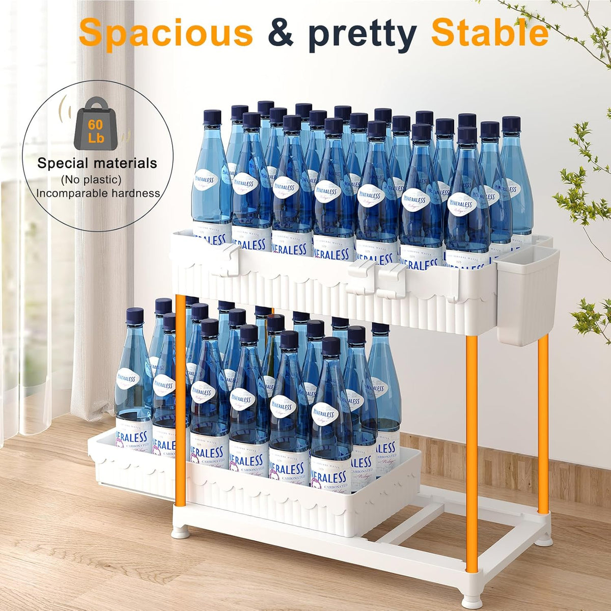 3-Pack 2-Tier Under Sink Organizers with Sliding Drawers