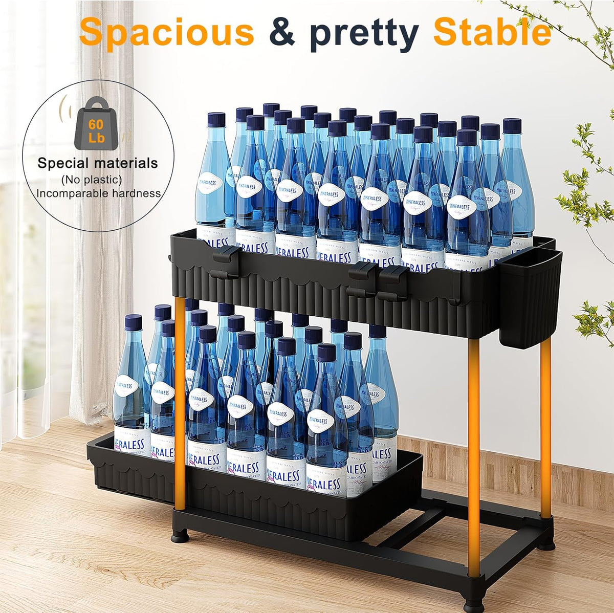 3-Pack 2-Tier Under Sink Organizers with Sliding Drawers