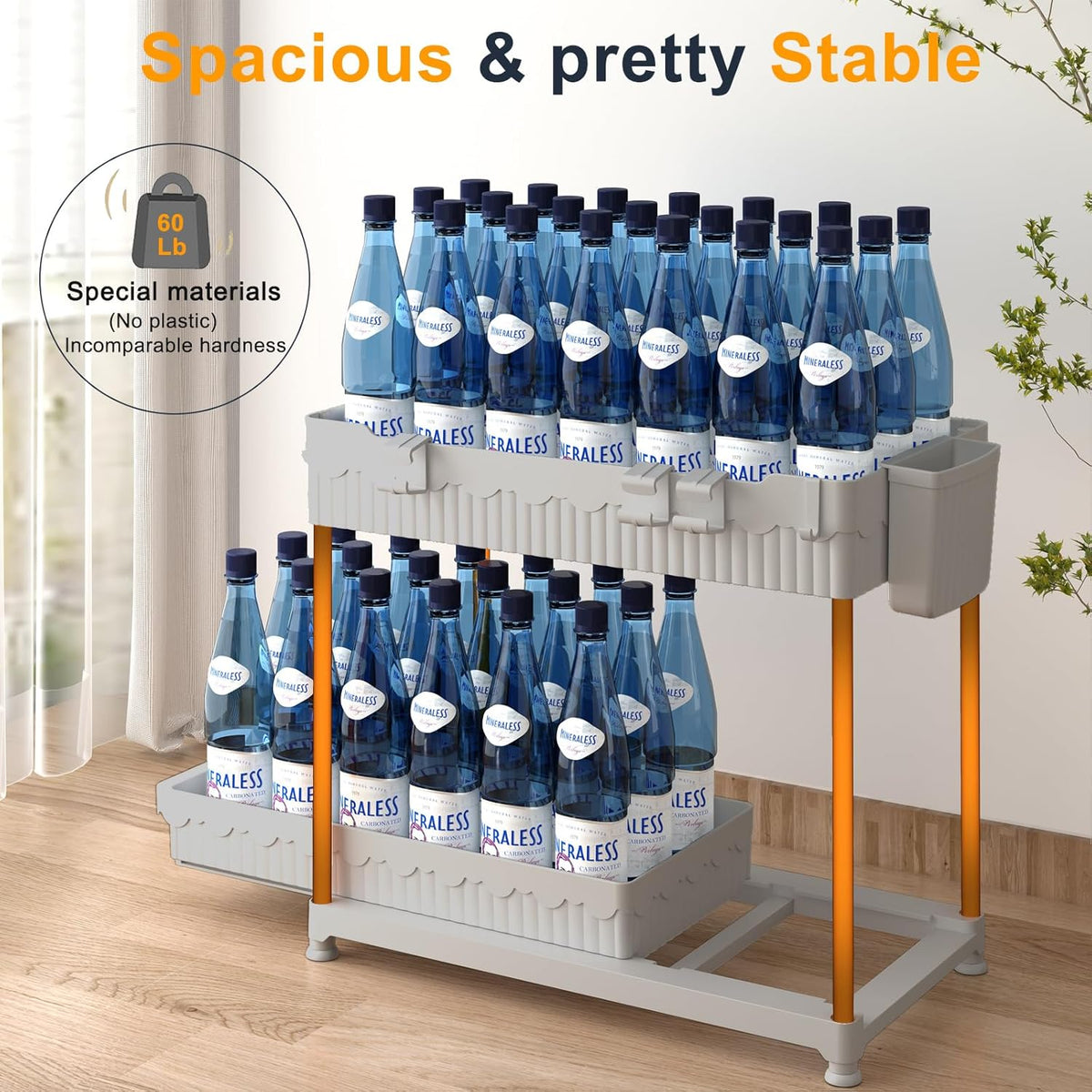 3-Pack 2-Tier Under Sink Organizers with Sliding Drawers