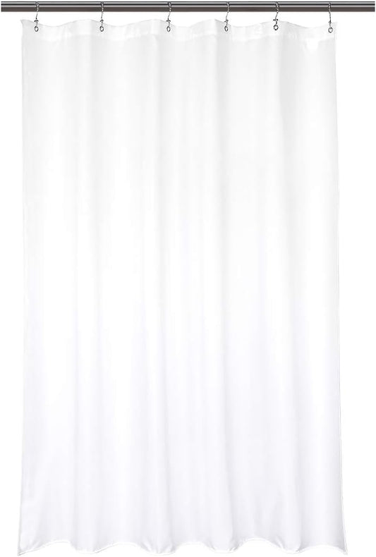 Waterproof Fabric Shower Curtain or Liner White, 72x72