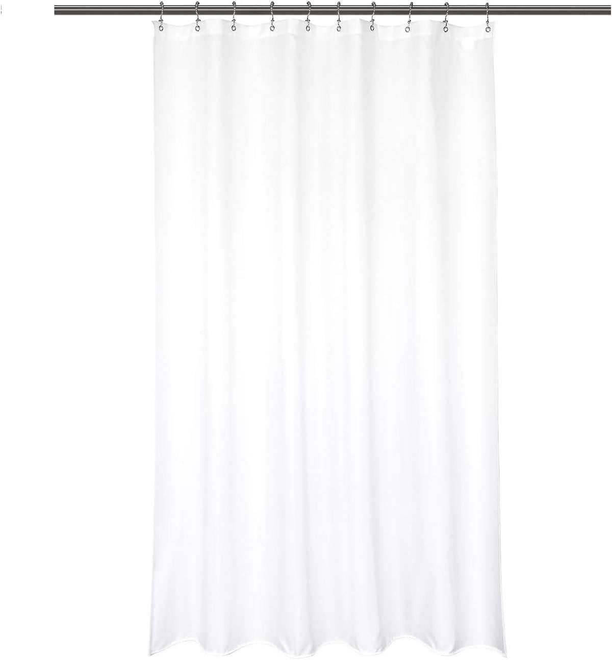 Waterproof Fabric Shower Curtain or Liner White, 72x72