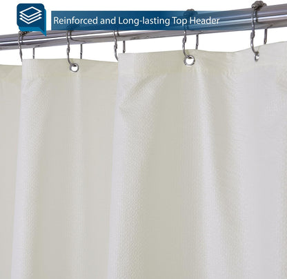 Waterproof Fabric Shower Curtain or Liner White, 72x72