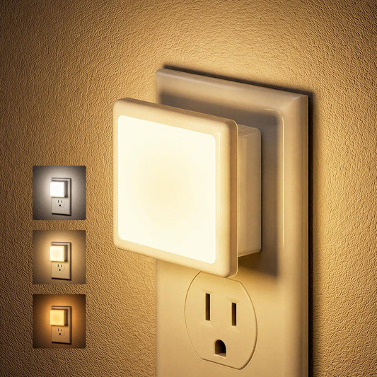 Night Lights Plug into Wall 2Pack,Plug in Night Light Dusk-to-Dawn | Light Sensor, 3000K Soft White 0.3W, LED Nightlight Plug in Wall for Bathroom, Bedroom, Adult, Hallway