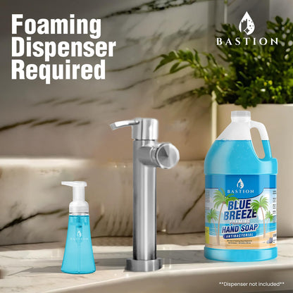 Blue Breeze Antibacterial Foaming Hand Soap Bulk Refill – 1 Gallon (128 oz) Rich Lather, Moisturizing Formula – Washes Away Germs & Bacteria – Refreshing Clean Scent for Foaming Dispensers