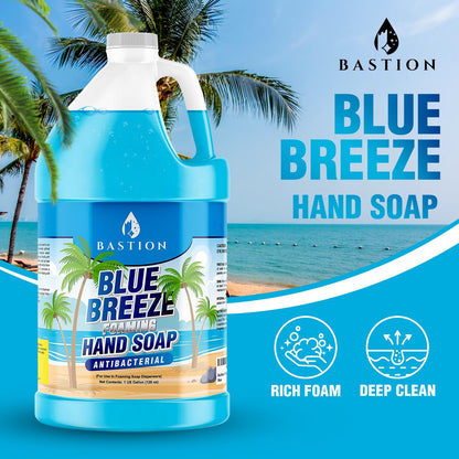 Blue Breeze Antibacterial Foaming Hand Soap Bulk Refill – 1 Gallon (128 oz) Rich Lather, Moisturizing Formula – Washes Away Germs & Bacteria – Refreshing Clean Scent for Foaming Dispensers