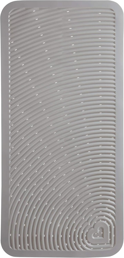 Soft Spot Cushioned Non-Slip Baby Bath Mat, 36 x 17 Inch, Grey