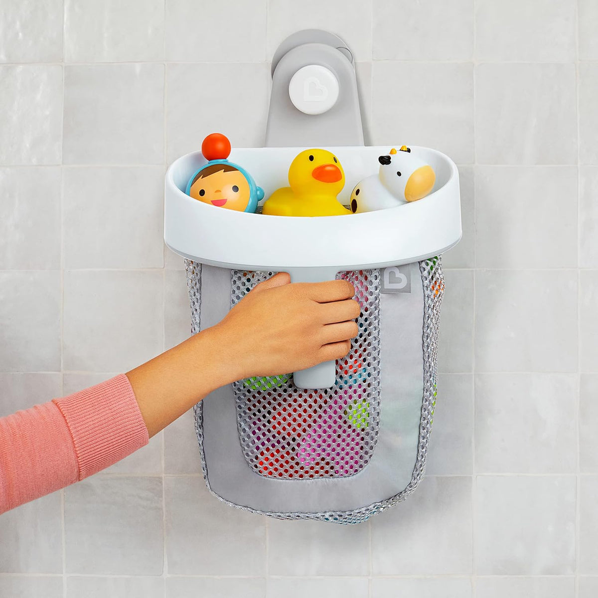 Soft Spot Cushioned Non-Slip Baby Bath Mat, 36 x 17 Inch, Grey