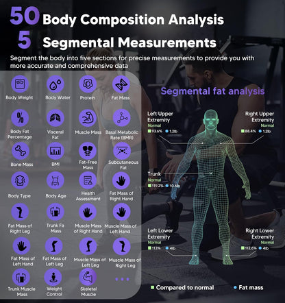 Smart Scale for Body Weight: Full Body Composition Analyzer, 50+ Metrics