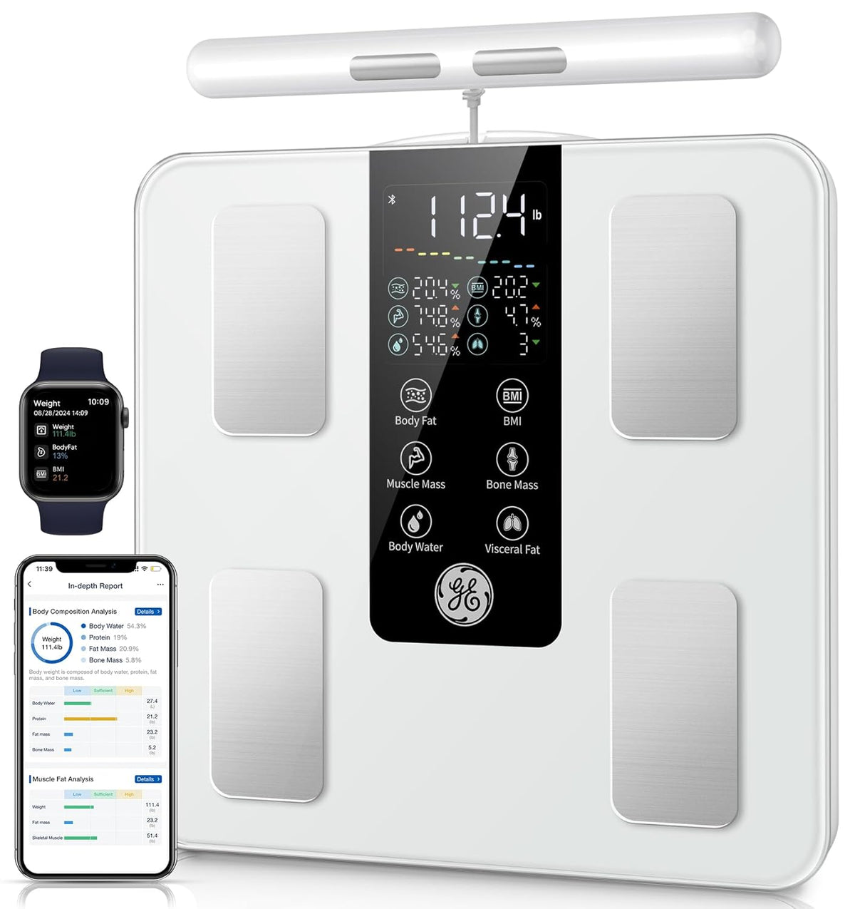 Smart Scale for Body Weight: Full Body Composition Analyzer, 50+ Metrics