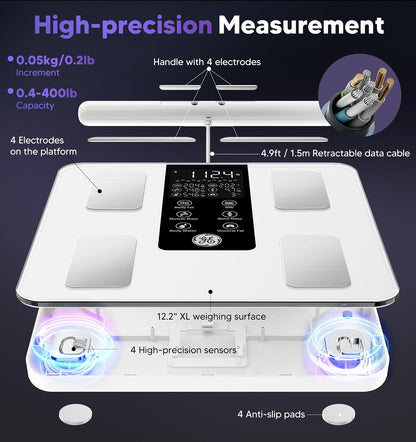 Smart Scale for Body Weight: Full Body Composition Analyzer, 50+ Metrics